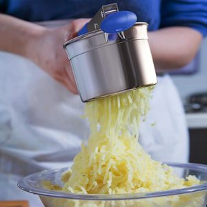 Ustensiles de cuisine en acier inoxydable, presse-purée à pommes de terre avec 3 disques interchangeables, presse-purée manuel, presse-fruits, <span class=keywords><strong>passoire</strong></span> à aliments - Product Image 5