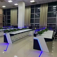 Bureaux de contrôle ergonomiques pour configuration transfrontalière, bureaux de studio de diffusion, consoles pour salles de surveillance hospitalière