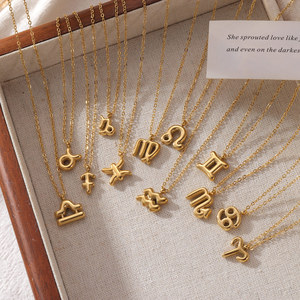 Collana di stile semplice per donne simbolo creativo di moda dodici segni stella collana pendente - Product Image 4