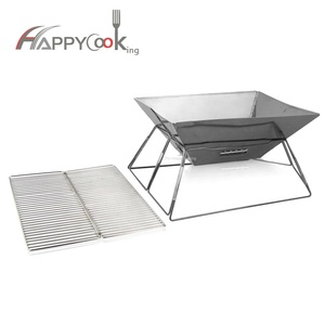 Modern <strong>Foldable</strong> Portable Gas Grill <strong>BBQ</strong> with Flame Safety Stainless Steel for 2-3 People Outdoor Korean Smoker Grill HAPPYCOOKING - Product Image 4