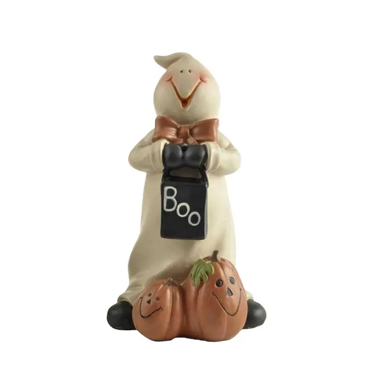 Wholesale Stock Products Halloween Decoration Ghost figurines with "BOO" bag