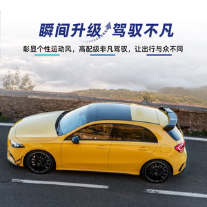สปอยเลอร์หลังขนาดใหญ่สีดำ Piano Black ABS สำหรับ Mercedes-Benz A-Class W177 รุ่นปี 2018 Hatchback สไตล์ A45 - Product Image 5