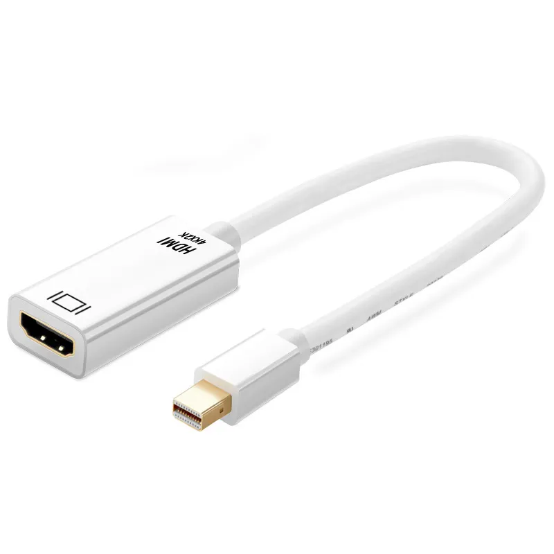 4K Mini DP Displayport para HDMI Adaptador de Vídeo Cabo de Áudio para Apple Macbook Air Laptop Pro Cabo Mini DP cabo 1080P Exibição