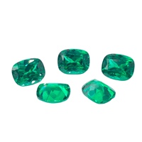 Pierre précieuse en argent, Tsavorite Yajing, créée en laboratoire, polie, en forme de coussin, taillée à la main, haute précision