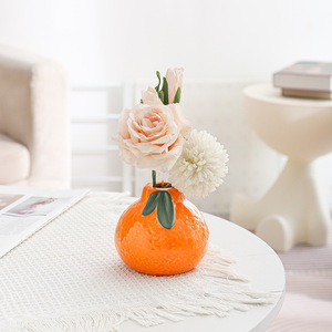 <span class=keywords><strong>Vaso</strong></span> <span class=keywords><strong>in</strong></span> ceramica arancione, contenitore per piante idroponiche, per soggiorno, decorazione dell'ufficio, <span class=keywords><strong>vaso</strong></span> da tavolo <span class=keywords><strong>in</strong></span> stile creativo - Product Image 1