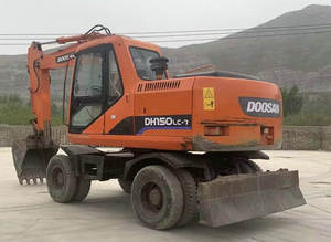 Meilleur prix Doosan DH150LC-7 DH150W-7 usage pelle sur pneus 15 tonnes pelleteuse d'occasion en bon état en stock - Product Image 3
