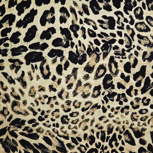 Tessuto Jersey in Microfibra Spazzolata a Doppia Faccia con Stampa Leopardata, 95% Poliestere 5% Spandex, per Pigiami e Abbigliamento da Casa, Personalizzabile e all'Ingrosso - Product Image 1
