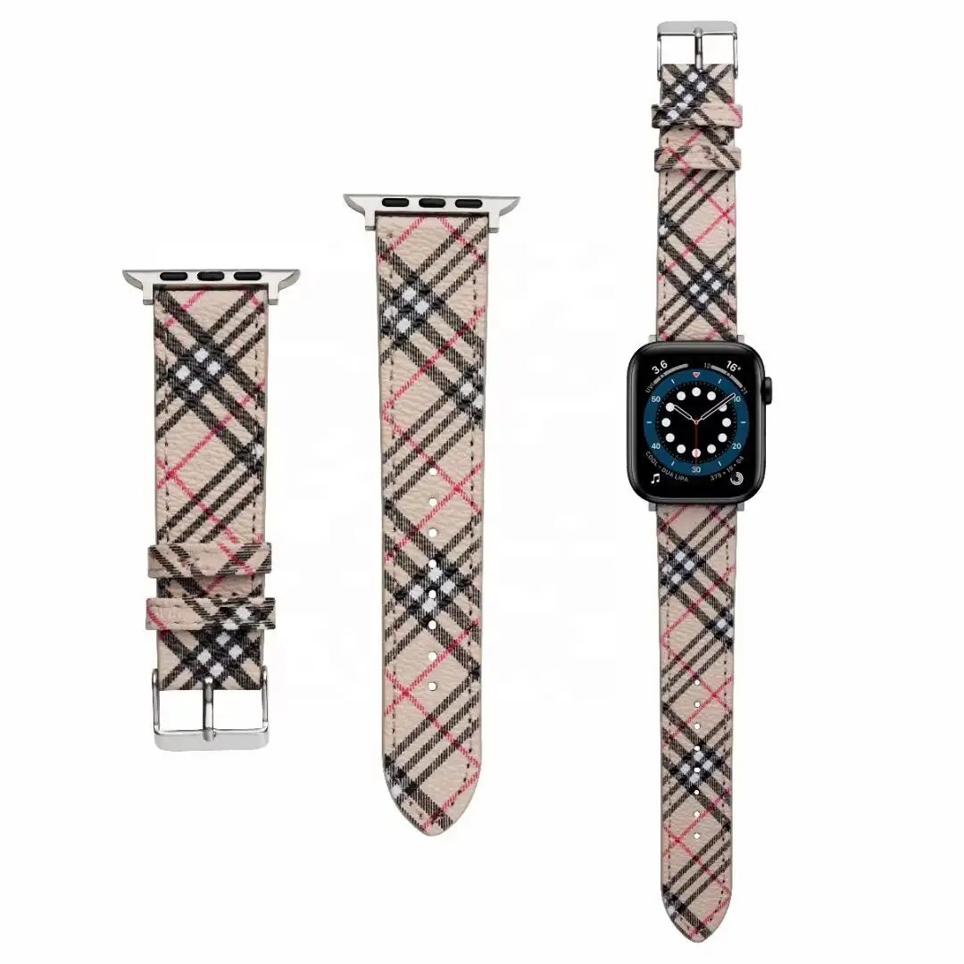 Correa de cuero de lujo para Apple Watch, 45mm, 44mm, 42mm, 41mm, 38mm, Series 7, 6 SE, gran oferta