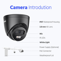 Caméra de sécurité ANNKE AC500 3K 5MP Smart Dual Light AI Human Vehicle Detection POE IP Camera Full Color CCTV Camera