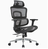 Chaise de bureau de direction pivotante moderne et réglable en hauteur, ergonomique, avec dossier en maille, pour ordinateur et gaming, avec repose-pieds