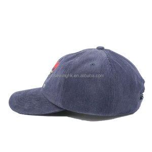Gorra de Papá Personalizada con Logotipo Bordado en 3D de 6 Paneles, Gorra de Pana sin Estructura para Exteriores, Unisex - Product Image 3