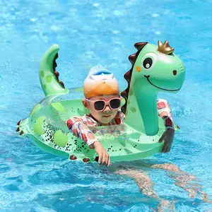 Swimbobo simpatico dinosauro seggiolino per bambini galleggianti spessi PVC gonfiabili per bambini nuotare galleggiante per bambini anelli di nuoto giocattoli piscina anello galleggiante estate