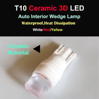 T10 W5W 194 168 Céramique 3D LED Lampe de Plaque d'Immatriculation de Voiture Rouge Jaune Blanc 501 Auto Dôme Instrument Lumière Wedge Ampoule