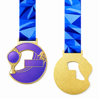 Médailles de finisseur de course sportives en métal moulé creux, personnalisables avec votre propre design, imprimées en typographie, pour marathons 5K et 10K