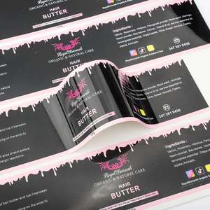 Etiquetas Adhesivas de Vinilo Acrílico Impresas Personalizadas con Estampado Dorado, Resistentes al Agua, para Logotipos, Cremas para el Cabello, Cremas para Ojos, Cosméticos - Product Image 3