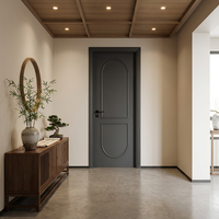 Porte de chambre moderne en bois de qualité supérieure KX-2, porte intérieure en polymère CPL écologique, résistante à l'eau, finition pour usage hôtelier