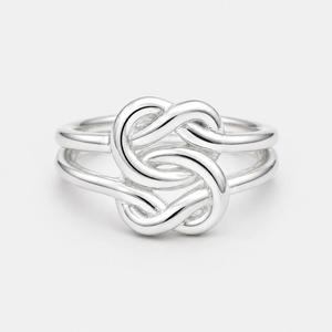 925 Sterling Silver <b>Ring</b> - <b>Celtic</b> Love Knot Band - Product Image 2