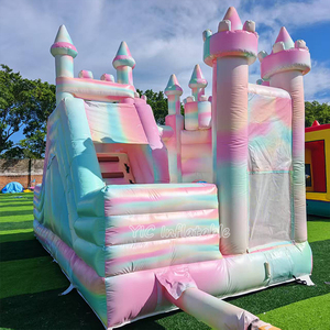 Casa de rebote blanca inflable para niños, gorila inflable de boda blanca, Castillo de salto combinado con tobogán y pozo de bolas - Product Image 6