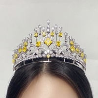 2025 dubaï style européen couronne baroque anniversaire de mariage mariage S925 argent 5A zircone luxe accessoires de cheveux de mariée