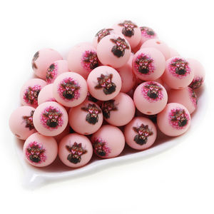 100 Pcs/<span class=keywords><strong>Lot</strong></span> nouvelles perles de <span class=keywords><strong>Silicone</strong></span> d'impression personnalisée 15mm perles de point <span class=keywords><strong>Silicone</strong></span> pour bricolage porte-clés <span class=keywords><strong>perle</strong></span> stylo faisant des colliers de bijoux - Product Image 6