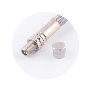 Tube d'extension métallique tressé en acier inoxydable pour gonflage de pneus de voiture, camion, bus avec courbure à 90 degrés - Product Image 4