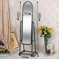 Miroir pleine longueur arqué sur pied pour chambre, salon, salle de beauté, décoration intérieure, vente en gros