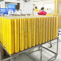 Vente en Gros Usine Ruban Adhésif Auto-adhésif BOPP Rouleau Jumbo Cintas Adhesiva Transparent Clair Marron pour Emballage Carton