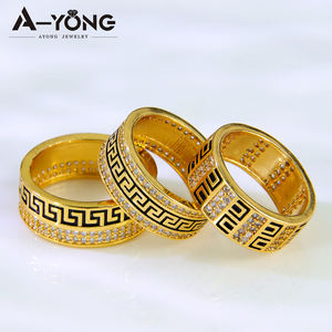 خواتم نسائية عتيقة مطلية بالذهب بسعر الجملة خواتم زيركون نسائية بتصميم فريد للهدايا - Product Image 4