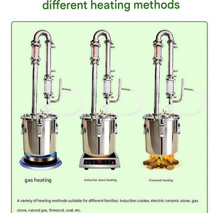 Distillateur automatique sous vide multifonction en acier inoxydable de 6 à 98 L pour la fabrication d'huiles essentielles, d'hydrolats et d'eau florale - Product Image 6