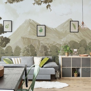 Murale Moderno con Paesaggio Naturale, Impermeabile, Facile da Applicare, Decorazione per Soggiorno e Camera da Letto, Fiume, Foresta, Montagna - Product Image 2