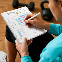 Hochwertiges kunden spezifisches Design Print-on-Demand 3-farbig trennbares, spiral gebundenes Notebook Hausaufgaben für das Zeichnen von Studien planern
