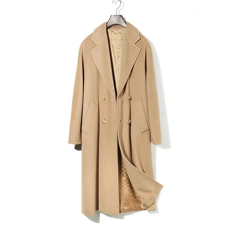 معطف طويل من صوف الكشمير ملفوف رخيص الثمن من الجهة المصنعة المتخصصة