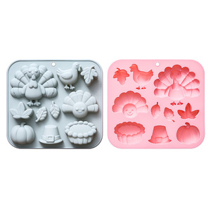 Moldes de Silicona Antiadherentes para Pastel de Pavo de Acción de Gracias, Reutilizables, de Grado Alimenticio, Lindos Moldes Magnéticos de Silicona para Chocolate, Dulces y Hielo - Product Image 1