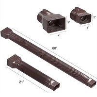 Garde-gouttière flexible pour tuyau d'égout, rallonge de descente d'eau de pluie pour maison, rallonge en plastique, gouttières de toit, drainage d'eau de pluie