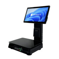 RUINAI RN-X16 Impresora de Etiquetas de Códigos de Barras con IA / Caja Registradora POS con Impresión Dual y Báscula Integrada, Windows/Android, Pantalla Táctil Capacitiva de 10 Puntos