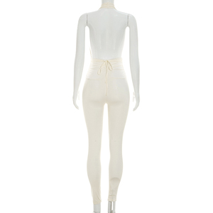 Viviblook D26JP219 Mono de una pieza sexy sin mangas con cuello halter y escote en V profundo, ajustado, con cuello oscilante y espalda descubierta para fiesta - Product Image 5