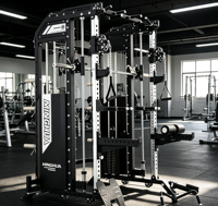 Machine Smith 3D multi-plateaux, rack de musculation robuste avec système de câbles à double poulie, équipement d'entraînement complet pour le renforcement musculaire du corps