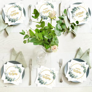 20 pz. Piatti di carta usa e getta in eucalipto ecologico per feste di <span class=keywords><strong>compleanno</strong></span>, Halloween, laurea - Personalizzabili - Product Image 3
