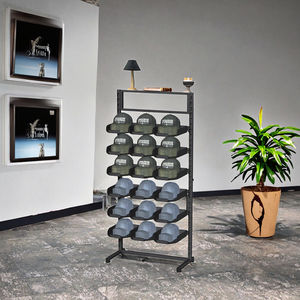 金属帽子店キャップラック小売ディスプレイ用モダンフリースタンディング - Product Image 3