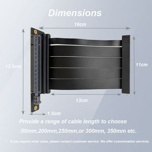 Câble élévateur PCIE 4.0 X16 <span class=keywords><strong>Carte</strong></span> d'extension 5-60m <span class=keywords><strong>pour</strong></span> cartes graphiques de bureau 32 GB/S Serveur de qualité industrielle Stock - Product Image 6