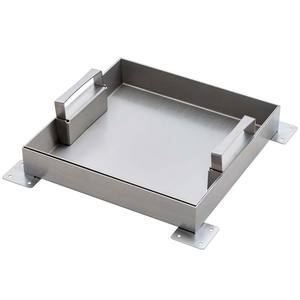 En124 맨홀 커버 제조업체 B125 매입 스테인레스 스틸 맨홀 커버 (핸들 포함) - Product Image 1