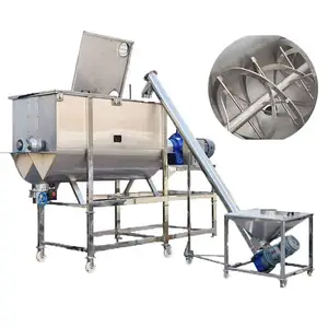 300-10000L Stainless Steel Mixing Machine Horizontal Double Ribbon Mixer Spices Mixing Blender