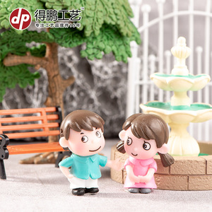Figurine miniature de couple de dessin animé Dp Craft, moulage par injection, décoration intérieure, ornement de bureau pour salon - Product Image 3