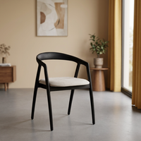 Chaises de salle à manger modernes en bois massif avec coussin rembourré, chaises de salle à manger pour hôtel, restaurant, fauteuils, meubles