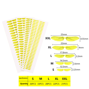 Nouvelles ailes de moustique artificielles réalistes OEM S-XXL en <span class=keywords><strong>film</strong></span> mince, matériaux pour la fabrication de mouches de pêche DIY - Product Image 6