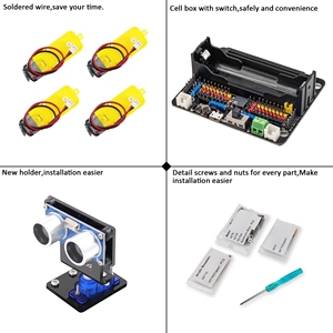 Lafvin Microbit Thông Minh Robot Xe <span class=keywords><strong>Micro</strong></span> Bit Xe Kit Lập Trình Học Sinh Học Kit Với <span class=keywords><strong>Micro</strong></span>: Bit Board - Product Image 5
