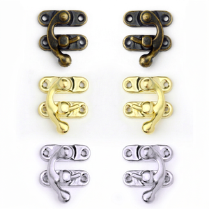 Furniture <b>Lock</b> Iron Medium-Sized Horn Hook Keyless Rustic Design Durable Plating Hardware for Box Jewelry Wine Wooden <b>Cabinet</b> - Product Image 1