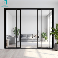 Porte coulissante en aluminium pour atelier, grande ouverture pour la partition des espaces intérieurs d'usine et l'accès aux matériaux