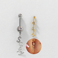 Xinfocus Sexy nombril anneau 14G acier inoxydable nombril Piercing bijoux plaqué or mode Piercing pour femmes hommes