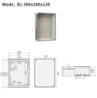 B & J buen precio grandes de plástico impermeable cajas de conexiones de terminales eléctricas